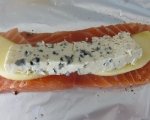 Сьомга със синьо сирене