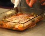 Печена риба с картофи и маслини 6