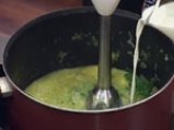 Крем супа от праз със спаначено пюре 3
