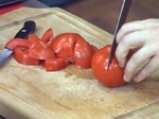 Сирене с чушки и домати на фурна
