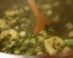 Зелена супа с тортелини  4