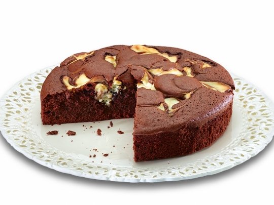 Мраморен шоколадов фъч кейк