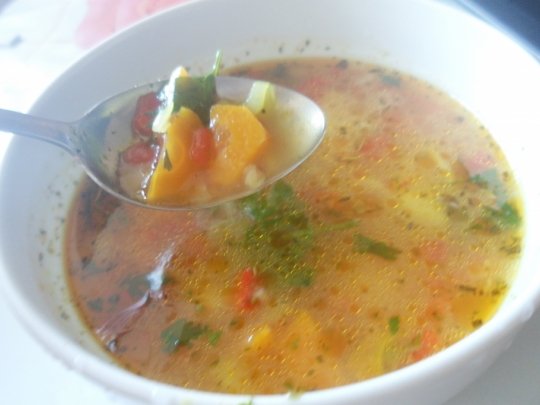 Зеленчукова супа с елда (гречка) 