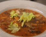 Супа с кестени, гъби и ечемик 10