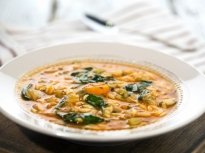 Зеленчукова супа с паста „Орзо“