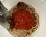 Спагети с кюфтета от нахут 10