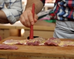 Руло от агнешки гръб със зелена плънка 3