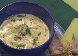 Млечна картофена супа с девесил