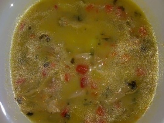 Селска пилешка супа с варена застройка