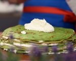 Палачинкова торта със спанак и сьомга 7
