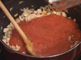 Мусака с пилешко и спагети 3