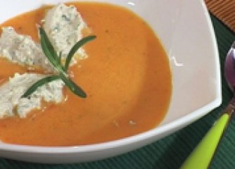 Супа с червени чушки и сирене "Крема"
