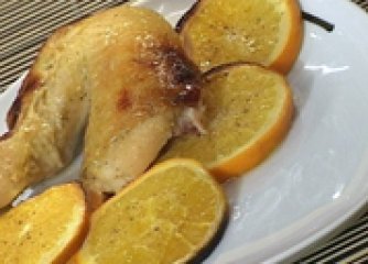 Пикантно пиле с портокали