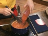 Крем супа от домати с пилешки сърчица 6