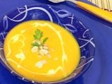 Крем супа от моркови с лук и кашу