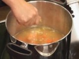 Крем супа от моркови с лук и кашу 4
