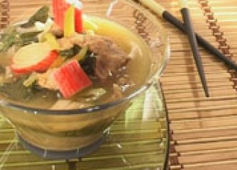 Китайска супа от свинско и лапад
