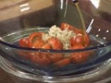Агнешко филе с чери домати, песто и равиоли