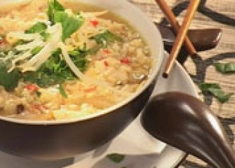 Китайска супа с оризово фиде "Ми Фен"