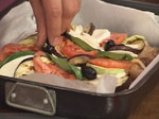 Пиле на плоча със зеленчуци 4