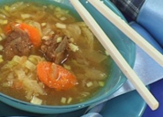 Китайска супа със свински ребърца